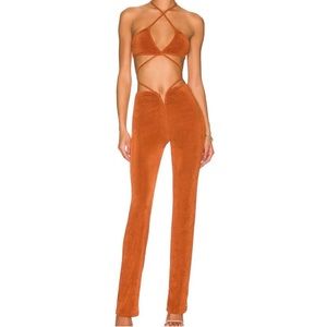 Superdown Irene Strappy Pant Set in Rust Revolve